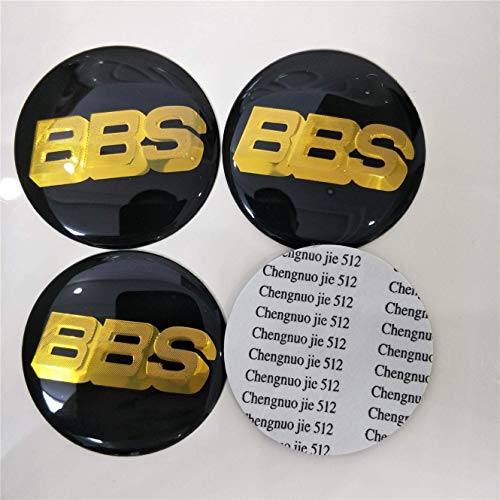 WOAFEY Nabendeckel 4 STÜCKE 70mm für BBS Black Gold Car Rad Center Hub Cap Auto Styling Felgen Abdeckung Badge Emblem Aufkleber Radnabenkappen von WOAFEY