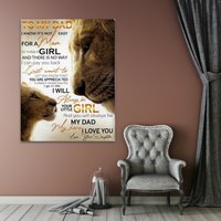 Leinwand Geschenk, Leinwand, Druck, Zitate, Daughter To Dad, Vatertag, Bild, Bild Zitat, An Meinen Wandkunst, Leinwanddruck, Uk von WOANUK