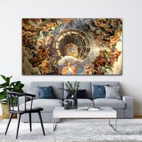 Leinwand Religion, Fresko, Christlich, Vintage, Religiös, Print, Bild, Wandkunst, Leinwanddruck, Bilddruck, Davinci, Michaelangelo von WOANUK