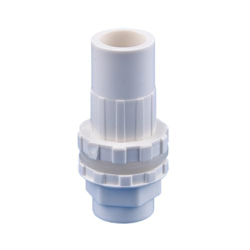 1 Stück weiß/grau PVC Aquarium Ablaufverbindung 16/20/25/32/40/50 mm, Überlauf Wasserversorgung Rohr Teile for Aquarium(White,50mm) von WOATOHO