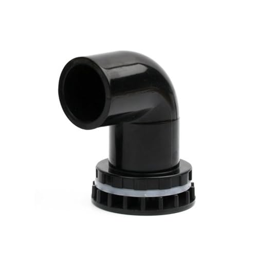 1 piece 20/25/32/40/50mm Schwarz PVC Einlass Outlet Ellenbogen, entwässerung Anschluss Adapter for Aquarium Fisch Tank(40mm) von WOATOHO