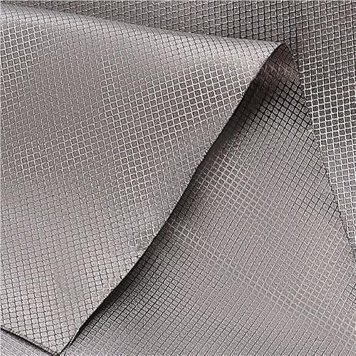 100 cm x 109 cm silbergrauer Abschirmstoff, dehnbarer Stoff aus reiner Faser for tragbare Geräte, 1 Stück von WOATOHO