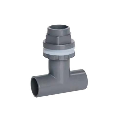 2 stücke PVC Aquarium Fisch Tank Anschluss 20/25/32/40/50mm, überlauf Gewinde Wasser Versorgung Zubehör(Gray,25mm) von WOATOHO