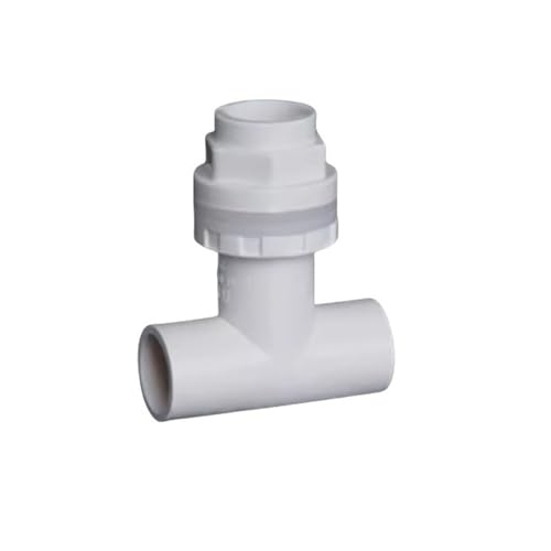 2 stücke PVC Aquarium Fisch Tank Anschluss 20/25/32/40/50mm, überlauf Gewinde Wasser Versorgung Zubehör(White,25mm) von WOATOHO