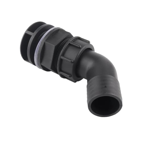 20 mm ~ 38 mm Eimerboden-Auslassrohrverbinder, Winkel-Schottverbindungen for Aquariumablauf in der Landwirtschaft, 1 Stück(38mm) von WOATOHO