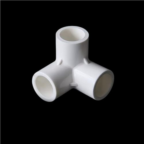 3-Wege/3D 4-Wege-Wasserrohrverbindungsstück aus weißem PVC, 16 mm Gewächshausrahmen-Gebäudeverbinder, 1 Stück(Orange) von WOATOHO