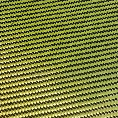 Mischgewebe aus Aramidfaser und Kohlefaser, 50 cm Breite x 50 cm – 4 m Länge, rot, blau, gelb, Köperstoff, 1 Stück(Yellow,50cm x 2m) von WOATOHO