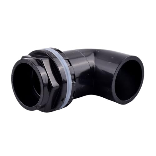 Schwarze PVC-Rohr-Winkelverbinder 20/25/32/40/50 mm, Abflussverbinder for Fischtanks for die Heimwerker-Wasserversorgung, 1 Stück(32mm) von WOATOHO