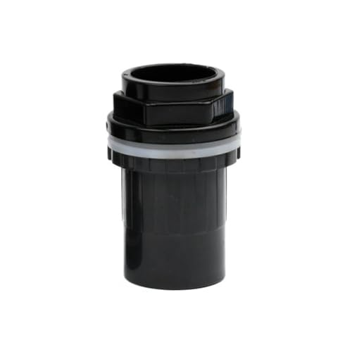 Schwarzer gerader PVC-Abflussverbinder for Aquarien, 20–50 mm Einlass-/Auslass-/Überlaufadapter, 1 Stück(50mm) von WOATOHO