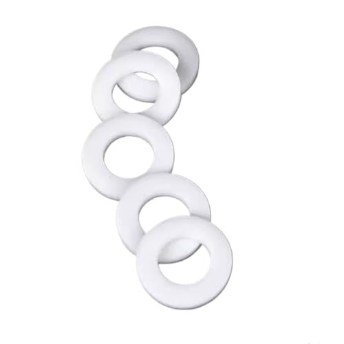 WOATOHO 100 Stück PTFE-Unterlegscheiben zur Abdichtung von Manometern, 10 x 5/11 x 6/14 x 6/16 x 10/17 x 10 mm, wartungsarme Dichtungen(10x5x2mm) von WOATOHO