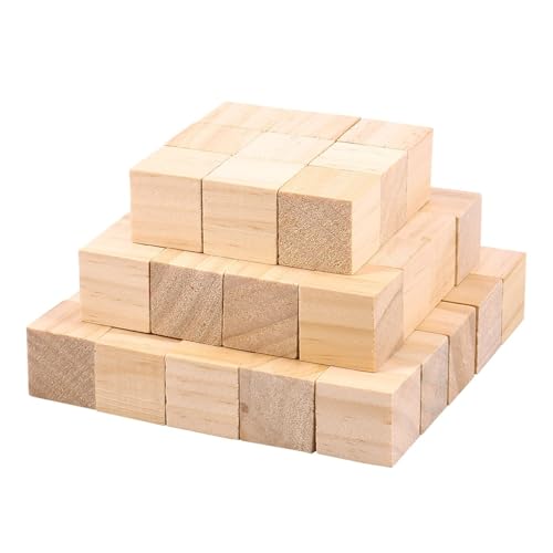 WOATOHO 15 mm unbehandelte, stabile Kiefernholzblöcke for Heimwerkerarbeiten, Standard-Naturwürfel for Kunstprojekte, 50 Stück WOATOHO 15 mm unbehandelte, stabile Kiefernholzblöcke for Heimwerkerarbeiten, Standard-Naturwürfel for Kunstprojekte, 50 Stück von WOATOHO