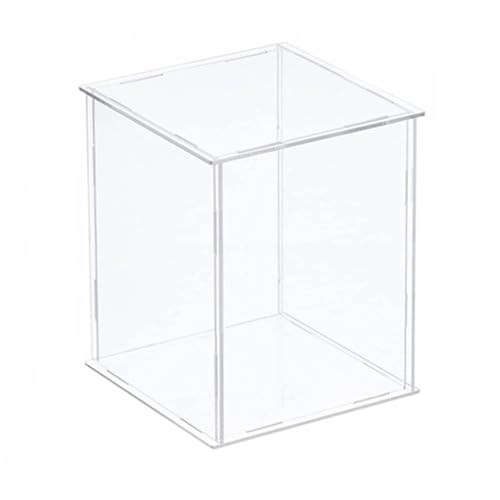 WOATOHO Klare Acryl-Vitrine, Länge 10–40 cm, Höhe 10–35 cm, Schrankvitrine, klare Displaybox for Modell, 1 Stück(25X25X25CM) von WOATOHO