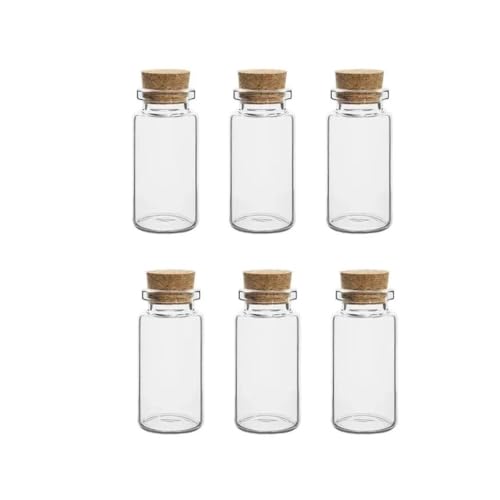 WOATOHO Mini-Gläser mit Korken, Fassungsvermögen 1–15 ml, transparente Leere Flaschen for selbstgemachte Geburtstage, 20 Stück(8ML*2.2 * 4CM) von WOATOHO