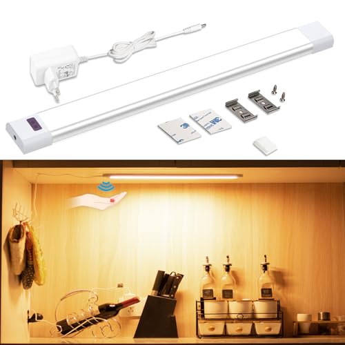 WOBANE LED Unterbauleuchte Küche,Dimmbare LED Schrankbeleuchtung mit Sensor,Handbewegung Aktiviert,Küchenleuchte unterbau,für Küche,Schrank,Regale,Vitrinen,Kleiderschrank,30cm Ultra Hell Warmweiß WOBANE LED Unterbauleuchte Küche,Dimmbare LED Schrankbeleuchtung mit Sensor,Handbewegung Aktiviert,Küchenleuchte unterbau,für Küche,Schrank,Regale,Vitrinen,Kleiderschrank,30cm Ultra Hell Warmweiß von WOBANE