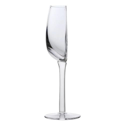 140 ml kristallklare Gläser, Rotweinbecher, zeitgenössische Kristallweingläser im europäischen Stil mit langen Stielen, multifunktionaler halber Rotweinbecher für beste Weinprobe, für Weinprobe von WOBBLO