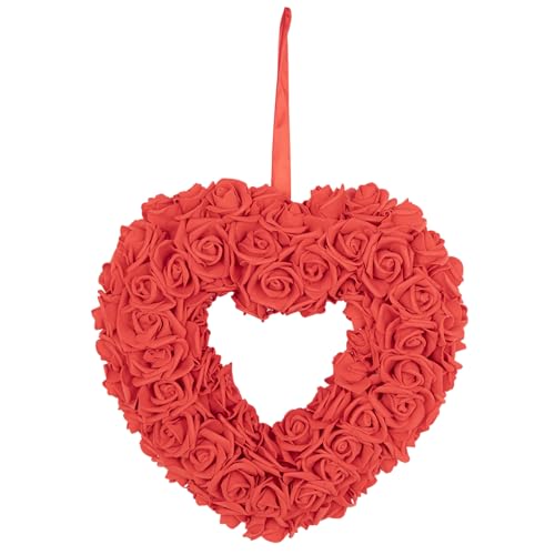 Blumenkranz in Herzform, Kronendekoration für Valentinstag, für die Haustür, Dekoration für Blumenszenen, Hochzeit, Party Wobblo von WOBBLO