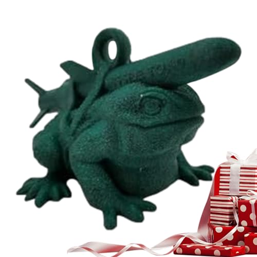 Feiertags-Raketen-Frosch-Dekoration, Weihnachtsdekoration, Harz, Raketen-Kröte, Raketen-Frosch, realistische Frösche, das einzigartige Gag-Geschenk für unvergessliche Küsse, Frosch-Kröten-Haustier von WOBBLO