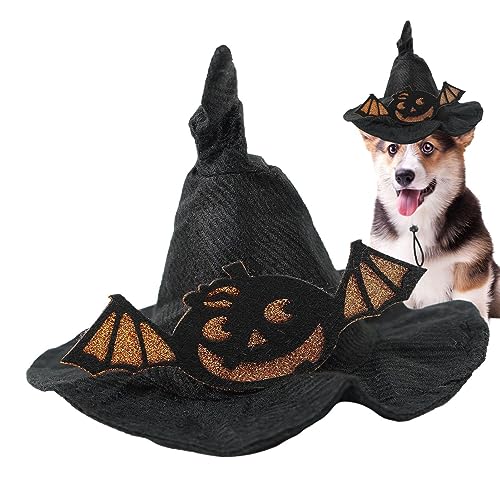 Hexenhut für Hunde, Hexenhut, verstellbare Größe, für Hunde, der Halloween-Hut für Hunde sorgt für eine festliche Atmosphäre, Hexenhut für Hunde, Geschenk für Weihnachten. Wobblo von WOBBLO