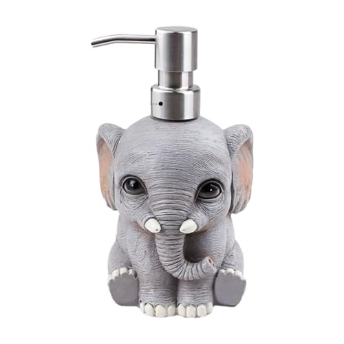 Seifenspender Badezimmer - 14oz Seifenpumpenspender für Handseife | Elefanten-Spülmittelspender, Spülflüssigkeitsspender für Badezimmer und Küche Wobblo von WOBBLO