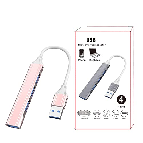 WOBBLO USB-Splitter | Multi-USB 3.0-Anschluss, 4 Ports für Laptop, USB-Stick, Drucker, Tastatur, Maus, schnelle Datenübertragung von WOBBLO