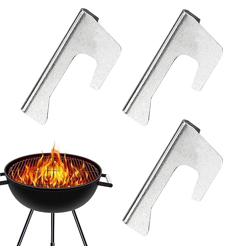 WOBBLO Universal-Abstandhalter für Feuerabstandhalter, Abstandhalter für Grillpfanne, 3-teilig, beheizbar, aus Edelstahl 304, Universalgröße für Feuereimer von WOBBLO