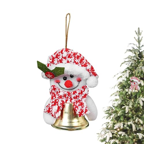Weihnachtsschmuck, Glocken, Dekorationen | Weihnachtsglocken zur Dekoration - Plüsch-Weihnachtsschmuck, Weihnachtsglockenbär, Geschenk für die Feiertagstür und Partyzubehör Wobblo von WOBBLO