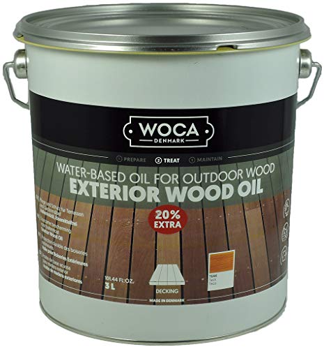 Woca Exterior Öl Teak - 3 Liter - Terrassenöl Jubiläumsangebot von WOCA