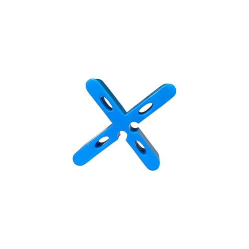 Blaue Farbe 15 mm Höhe Bodenabstandshalter für den Außenbereich,Betonplatte,Hof,Garten,Ziegel,Fugenabstandshalter mit Bruchstelle,T-Abstandshalter,Kreuzquadrat-Ziegelabstandshalter (Blaue Farbe) von WOCOYO