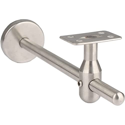 2 Stück Wandgeländerhalter Stahl Metall Handlaufstütze Glasgeländerverbindung Hardwareunterstützung (B 15cm) von WODBAJ