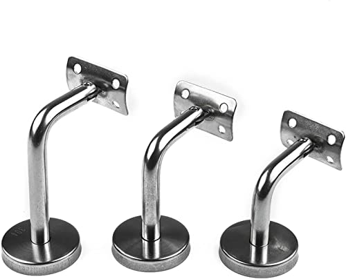 5 Stück Handlaufgriff Heavy Duty Stahl Treppenelemente Wandmontage Treppengeländer Träger für Treppengeländer (60X60mm) von WODBAJ