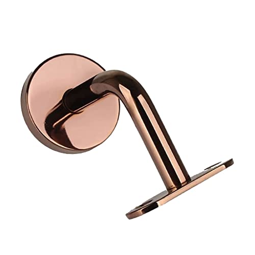 Geländer 2 Stück Handlaufhalter Sicherheitsschienen Edelstahl Flache feste Palette Edelstahl Einfache Installation Treppenzubehör Handlauf (roségold) von WODBAJ