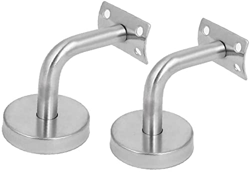 WODBAJ 2 x Geländerhalterung aus robustem Stahl 304, Geländerhalterung aus Edelstahl 60 x 60 x 12 mm von WODBAJ