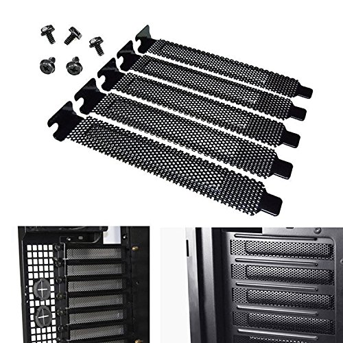 5 x schwarz PCI-Slot Bezug Staub Filter Abdeckplatte harter Stahl mit Schraube 5 x schwarz PCI-Slot Bezug Staub Filter Abdeckplatte harter Stahl mit Schraube von WODE