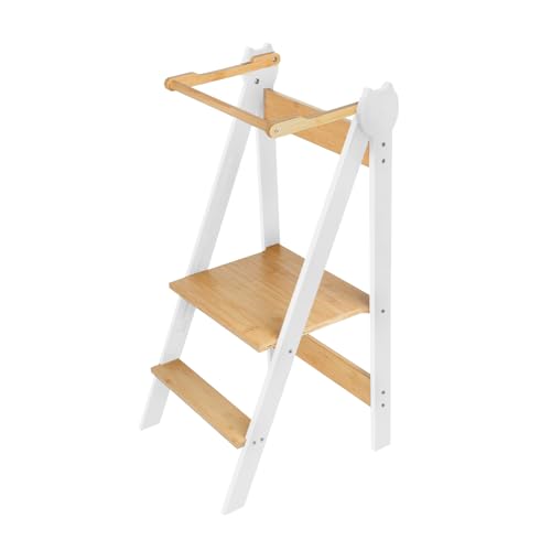 Lernturm für Kinder, Montessori 3-in-1, Beobachtungsturm für Kinder, multifunktionale Anwendung und mehrere Szenarien, 88 x 45 x 45 cm, Schwarz von WODFARR