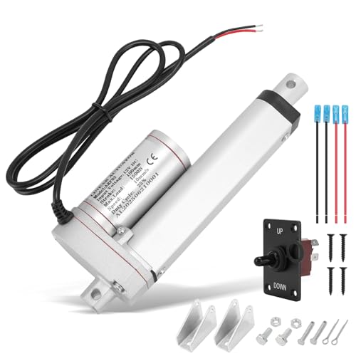 WODHMIEY 1500N Linearantrieb,100/200/300 mm DC 12V Elektrozylinder Set mit manuellem Schalter IP65 10 mm/s Hubmotor für Fensteröffner Sofas Pflegebetten Türen Industrieanlagen DIY Auto Möbel Heben WODHMIEY 1500N Linearantrieb,100/200/300 mm DC 12V Elektrozylinder Set mit manuellem Schalter IP65 10 mm/s Hubmotor für Fensteröffner Sofas Pflegebetten Türen Industrieanlagen DIY Auto Möbel Heben von WODHMIEY