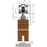 Woelm - helm mk-l 80 Abdeckkappenpaar 41,5x65mm, Wandm. EV1, eins. Blende, Holz von WOELM