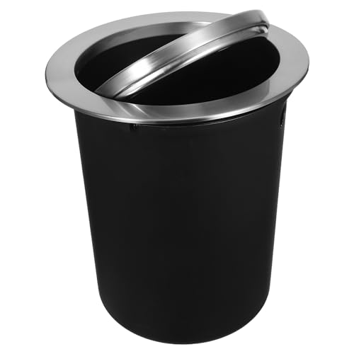 WOFASHPURET 1 Set Arbeitsplatten-Mülleimer: Abfalleimer aus Edelstahl mit eingebettetem Design und Deckel für die Verwendung in der Küche – Mülleimer mit eingebetteter Spülung von WOFASHPURET