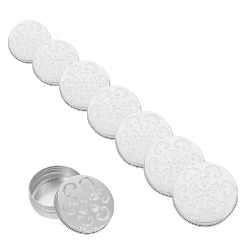 WOFASHPURET 10 Stück Aluminium Aufbewahrungsbox mit Schraubverschluss Luftdurchlässig für Aromatherapie Diffuser Langlebig Leicht mit Dekorativem Hohlmuster für Zuhause Büro und Dufttraining von WOFASHPURET