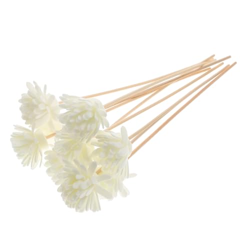 WOFASHPURET Rattan Aroma Diffuser Stäbchen 10 Stück 20cm Lang Natürliche Duftstäbchen Für Ätherische Öle Chrysanthemen Design Für Wohnzimmer Und Büro von WOFASHPURET