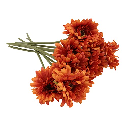 WOFASHPURET 10stücke Künstliche Chrysanthemen Blumenstrauß Für Dekoration Von Zuhause Und Büro Lebensnahe Pflegeleichte Kunstblumen Sonnenuntergangsfarben von WOFASHPURET