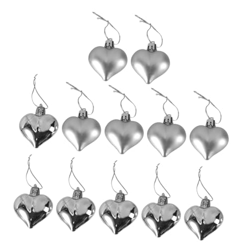 WOFASHPURET 12 STK Hängende Weihnachtskugeln Feiertagsparty-kugelkugel Christbaumschmuck Hängende Verzierung des Weihnachtsanhängers Weihnachtsherz Außerirdischer Haushalt von WOFASHPURET