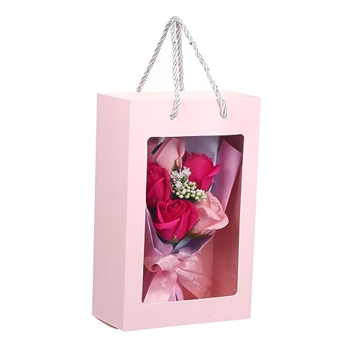 WOFASHPURET 1stk Rosenstrauß Rosengeschenk Rosen Frische Blumen Künstliche Rosen Geschenkboxen Für Die Hochzeit Rosenblütenblätter Erinnerungsgeschenke Ätherisches Öl Seife Blütenblatt von WOFASHPURET