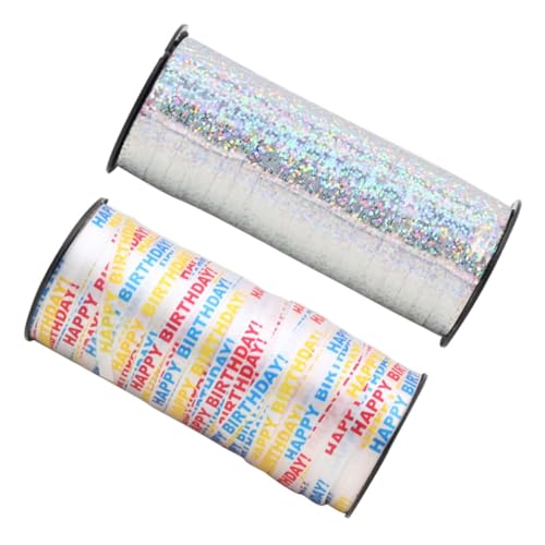 WOFASHPURET 2 Rollen Yards Glänzende Geschenkband Bänder für Geburtstag Geschenkverpackung Hochzeitsdeko Ballonband in Weiß und Silber Vielseitige Partydekoration Festliche WOFASHPURET 2 Rollen Yards Glänzende Geschenkband Bänder für Geburtstag Geschenkverpackung Hochzeitsdeko Ballonband in Weiß und Silber Vielseitige Partydekoration Festliche von WOFASHPURET