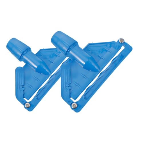 WOFASHPURET 2 Stück Heavy Duty Mop Kopf Clips Abnehmbare Mop Kopf Klammer aus Robustem Kunststoff Ersatzzubehör für Gewerbliche Reinigung Kompatibel mit Klassischen Baumwollmopps von WOFASHPURET