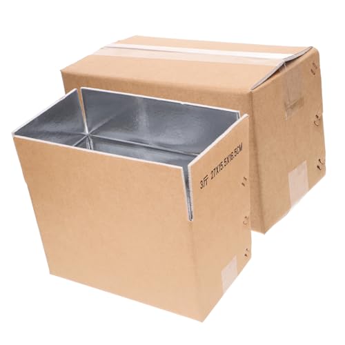 WOFASHPURET 2 Stück Wiederverwendbare Isolierboxen mit Aluminiumfolie Kleine Versandbehälter für Gefrorene Lebensmittel und Meeresfrüchte Langlebige Kühlboxen für Sicheren Lebensmittelversand WOFASHPURET 2 Stück Wiederverwendbare Isolierboxen mit Aluminiumfolie Kleine Versandbehälter für Gefrorene Lebensmittel und Meeresfrüchte Langlebige Kühlboxen für Sicheren Lebensmittelversand von WOFASHPURET