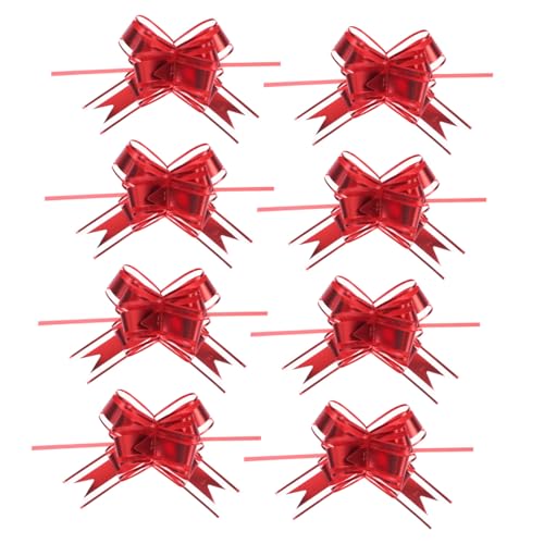 WOFASHPURET 20 Stück Teiliges Geschenkschleifen zum Ziehen Rote Geschenkbox Dekorationen Einfache Handhabung Vielseitig für Weihnachtsdeko Hochzeiten Geschenkverpackung und von WOFASHPURET