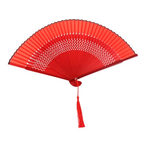 WOFASHPURET Faltfächer Faltbarer Fächer Aus Bambus Retro Handgebläse Faltbarer Hochzeitsfächer Handklappbarer Japanisches Brautgeschenk Fans Klassisch Damen Bastelfan Hölzern von WOFASHPURET