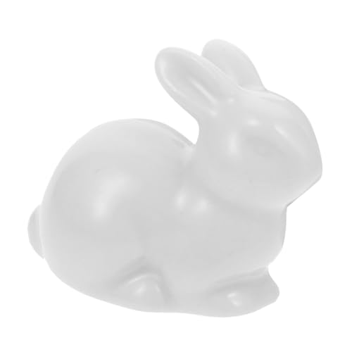 WOFASHPURET Miniatur Kaninchen Figur Keramik Hase Ornament Tisch Dekoration Cartoon Design Kaninchen Skulptur Hasen Statue Zimmer Verschönern von WOFASHPURET