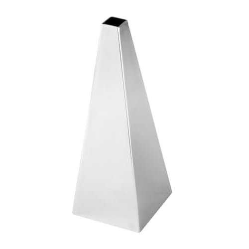 WOFASHPURET Pyramidenvase Pyramidendekoration Wohnkultur Pyramide Blumentöpfe Krugvase Aus Metall Vase Aus Verzinktem Metall Dreieckige Blumenvase Erröten Büro Einfach Rostfreier Stahl von WOFASHPURET