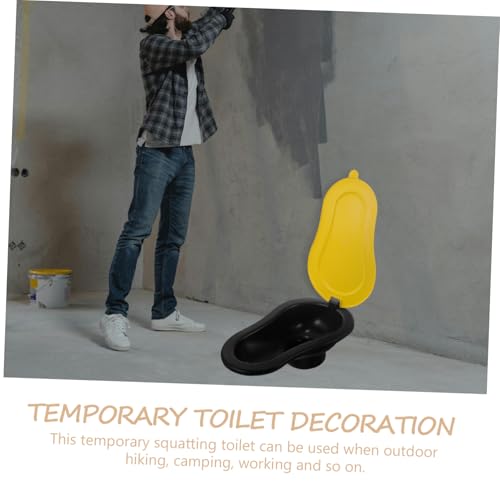 WOFASHPURET Tragbare Mobile Plastikhockertoilette mit Deckel Dickwandig Auslaufsicher Geruchsdicht für Baustelle Renovierung und Outdoor einsatz Installieren Robust und Wiederverwendbar von WOFASHPURET